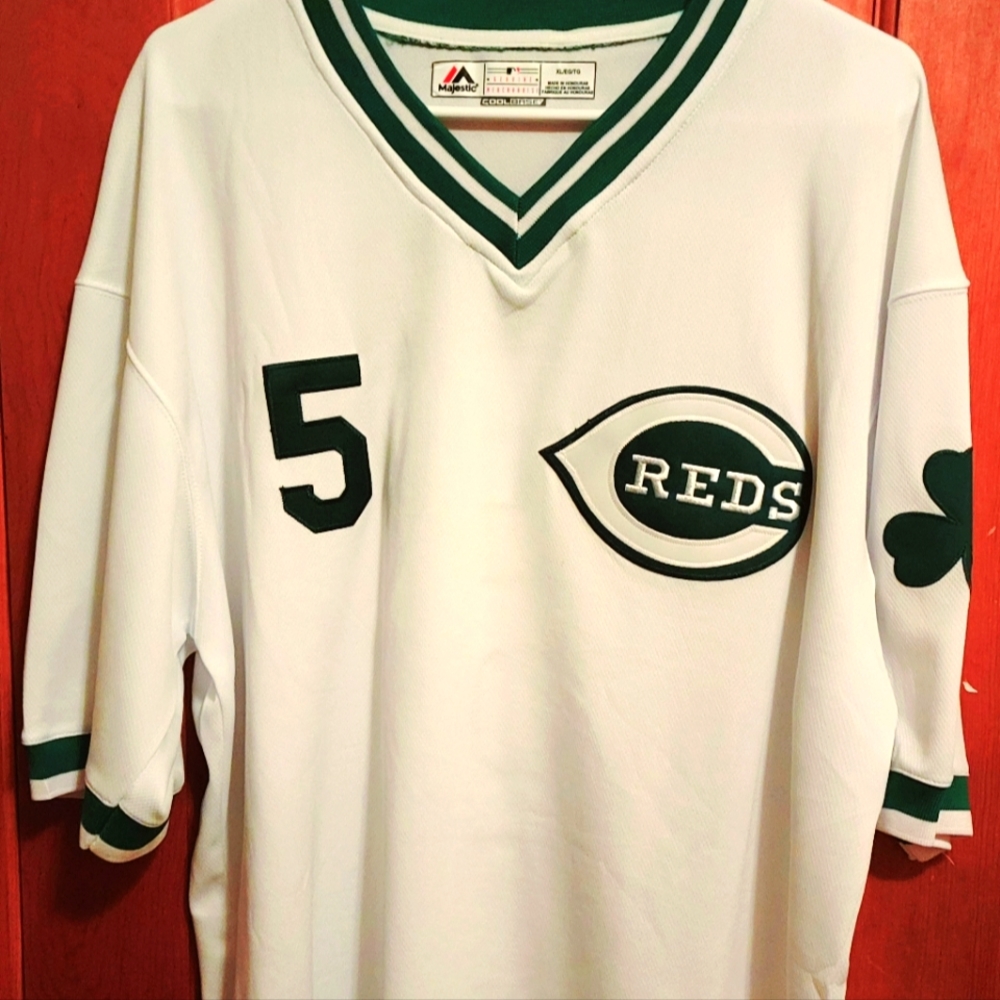 Rare Johnny Bench St. Patrick's Addition Jersey